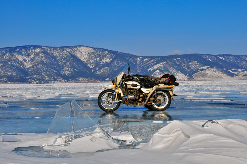 frozen lake baikal, Siberia, Russia